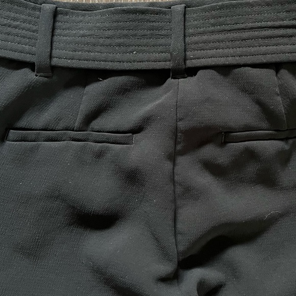 WILFRED / ARITZIA BLACK TIE FRONT HIGH WAISTED BELTED TROUSER PANT SIZE 0 - Picture 13 of 13